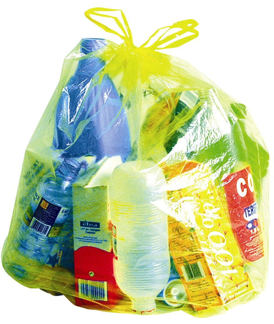 Lot de 130 sacs poubelle jaunes pour déchets recyclables 90 l : :  Epicerie